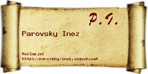Parovsky Inez névjegykártya